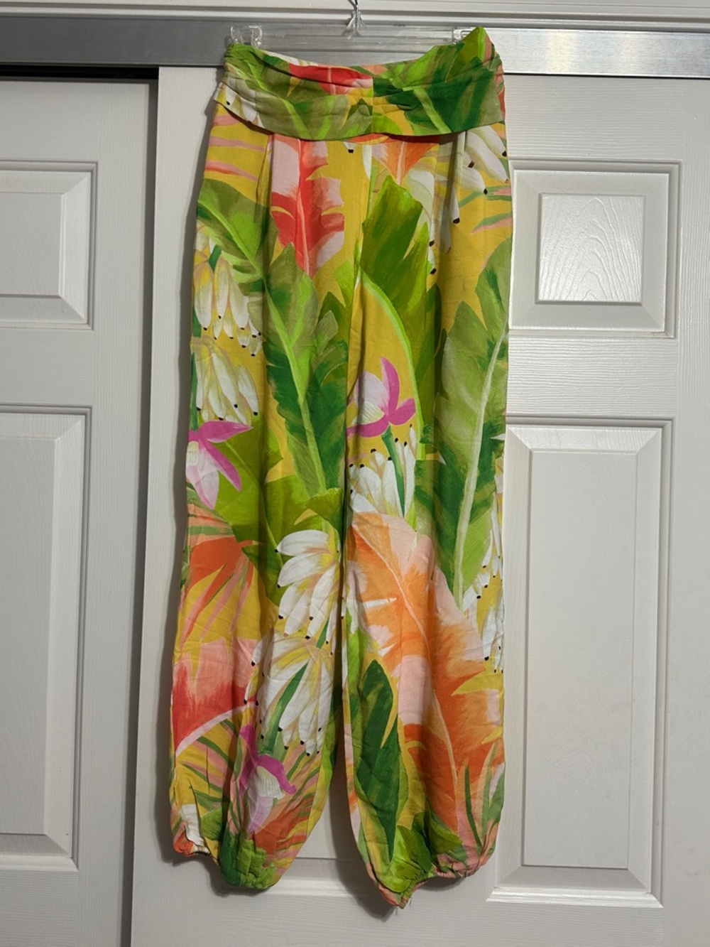 Farm Rio Anthropologie Tropical Floral Pants
